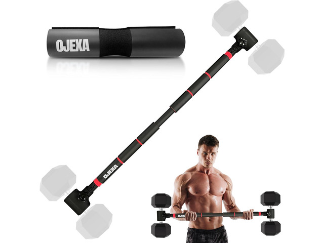 Dumbbells to Barbell Converter Set, Adjustable Weights, 200 lb Capacity, Steel Clamp, Home Gym