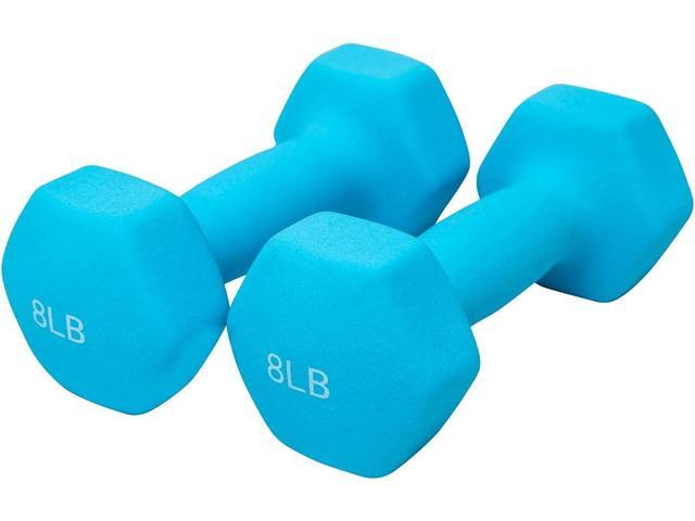 FUXION Neoprene Dumbbell Hand Weights, Sets of 2 Hexagon Non-Slip Weights for Home Gym Yoga Pilates Workout FUXION Neoprene Dumbbell Hand Weights, Sets of 2 Hexagon Non-Slip Weights for Home Gym Yoga Pilates Workout