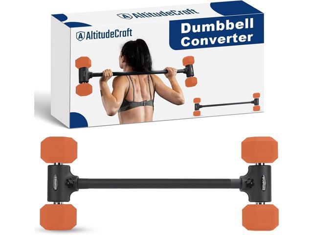 Dumbbell to Barbell Converter, Transform Dumbbells to Barbell Bar, Dumbbell Barbell Converter for Home Gym, Adjustable to 200 lb Capacity