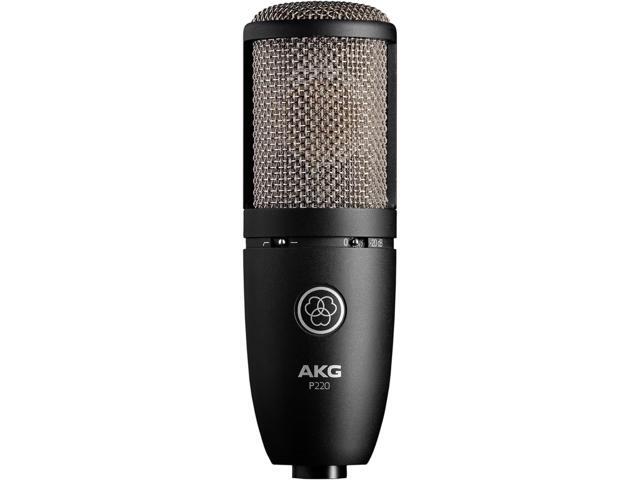 AKG Pro Audio P220 High-Performance Condenser Microphone, Great for Vocals, Guitar, Brass, and General Recording. XLR Wired Mic, for Studio or.