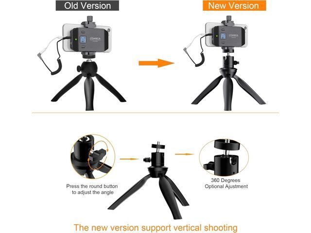 Comica CVM-WS50(H) Wireless Microphone System, 6 Channels Handheld Interview Microphone with Flexible Combination Grip for Smartphone, Camera,...