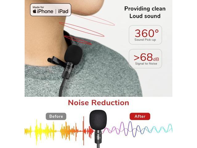 PIXEL Mini Lavalier Microphone for iPhone iPad (Apple MFi-Certified), Lightning Mini Lapel Mic for YouTube TikTok Video Recording Vlogging Live...