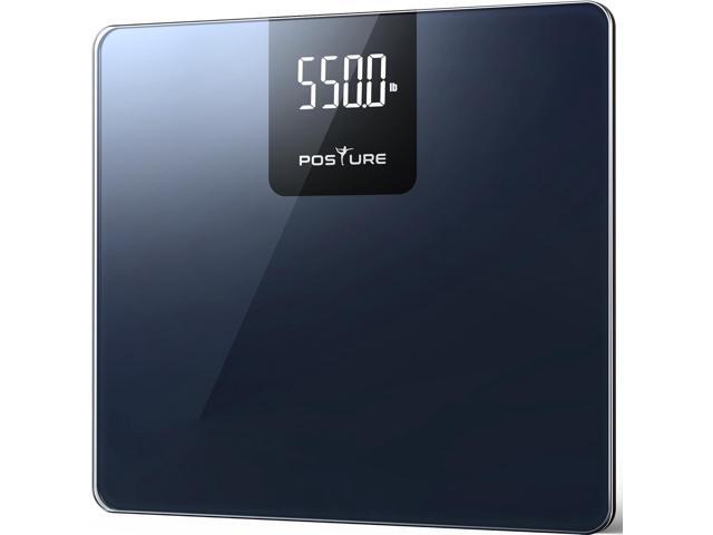 Posture 550lb Capacity Digital Bathroom Scale High Precision Body Weight Scale Extra Wide Platform Large LED Display, and Durable 8mm Tempered.