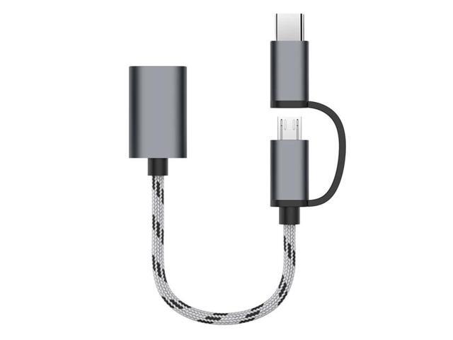 2 In 1 USB 3.0 OTG Cable Type C Micro Usb To USB3.0 Adapter USB-C Data Transfer Cable For Samsung Xiaomi Huawei