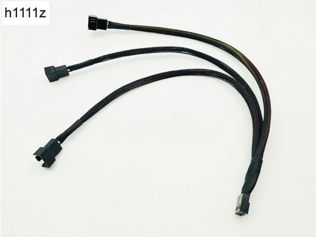 4Pin Splitter Cable 1 to 3 PWM 4P Female to 3/4 Pin PWM Fan Adapter for Computer Case Fan CPU Fan Mining Cooling Fans Hub Cable
