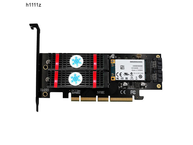 H1111Z NVME M.2 NGFF MSATA SSD PCI Express Riser Card PCI-E PCI E PCIE to M2 Adapter M.2 Raiser M2 SATA Adapter M.2 SSD Cooling