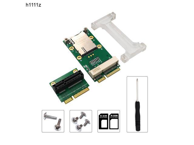 Network Card Mini PCIE Network Adapter Riser Card Vertical Mount for 3G 4G WWAN LTE GPS Network Module SIM Card Slot for Desktop