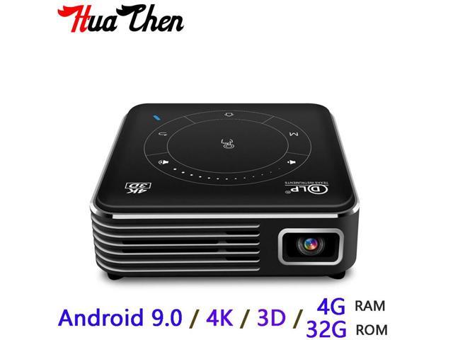 The new P11 projector Android 9.0 HD DLP smart outdoor movie player, 3D mini 4K portable home theater 32GB projector