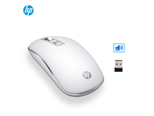 HP Wireless Metal Mouse s4000 Micro Sound Lightweight Portable Laptop Aluminum Alloy Office Gaming Mouse 1600DPI One-Key Adjustment