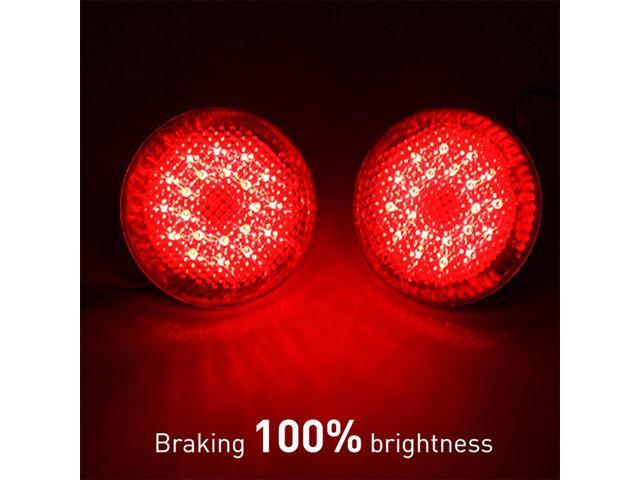 Paiying Red Lens LED Tail Rear Bumper Reflector Lights For Toyota Corolla 2007-2010