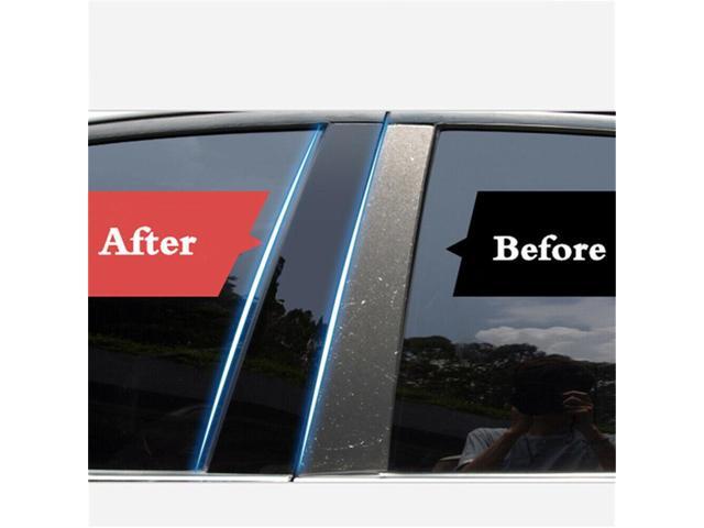 Paiying 4Pcs Door Trim B Pillar Posts Gloss Black Cover Fit For Ford F150 15-21