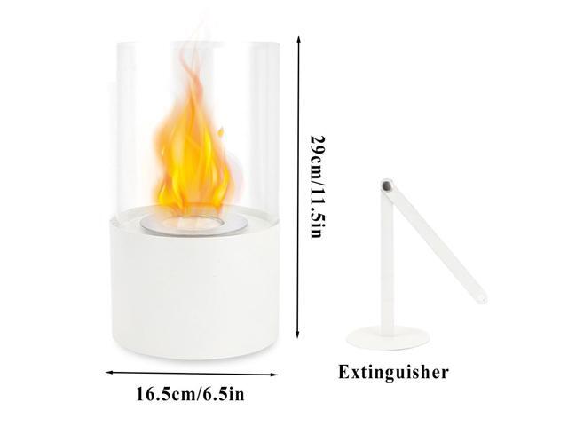 Tabletop Fire Pit Portable Indoor & Outdoor Table Top Fire Pit 11.5''H White