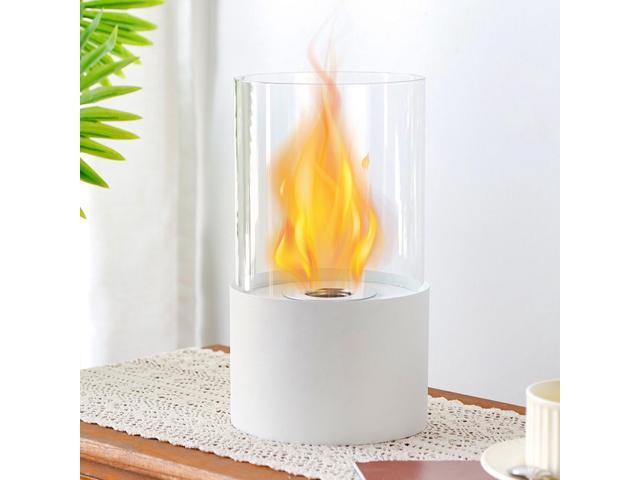 Tabletop Fire Pit Portable Indoor & Outdoor Table Top Fire Pit 11.5''H White