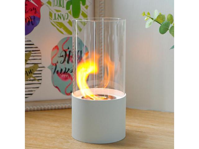 Tabletop Fire Pit Portable Indoor & Outdoor Table Top Fire Pit 10''H White