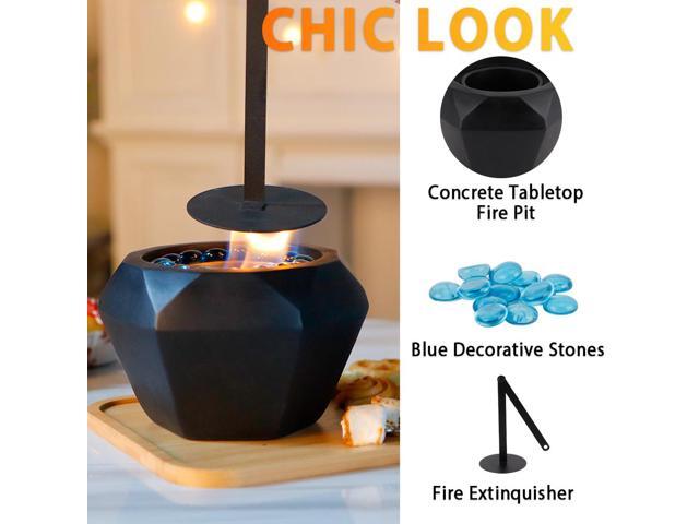 Tabletop Fire Pit Portable Indoor & Outdoor Portable Concrete Fire Pit