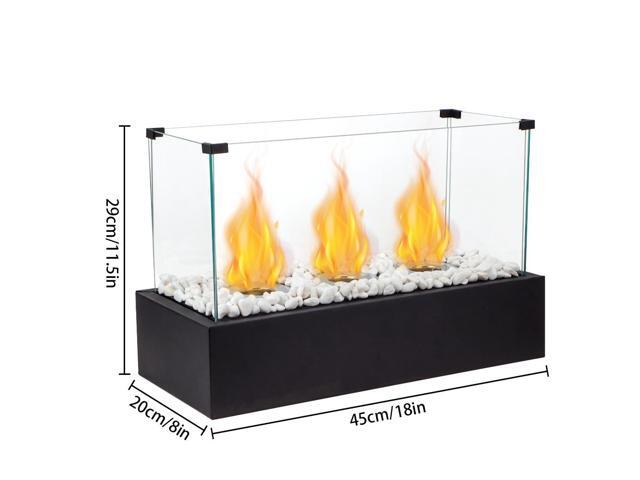 Rectangular Tabletop Fire Pit Portable Indoor & Outdoor Table Top Fire Pit 11.5'H