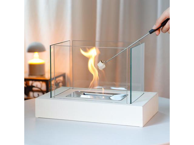 Rectangular Large Tabletop Fire Pit Portable Indoor & Outdoor Table Top Fire Pit