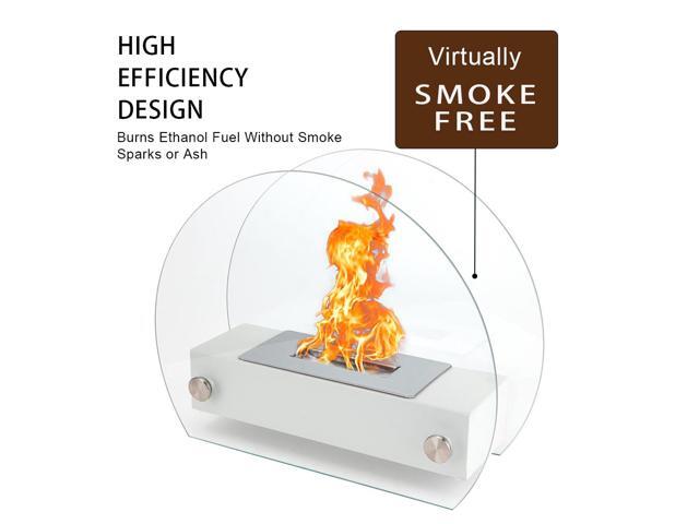 Tabletop Fire Pit Portable Indoor & Outdoor Table Top Fire Pit White 11'H