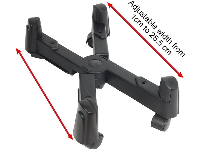 Computer Tower Stand, CPU Holder Desktop Stand Desktop ATX-Case Mobile Cart Holder Adjustable Width with 4 Caster Wheels, Fits Most Computer Cases...
