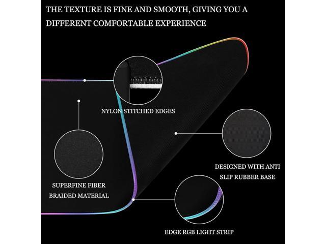 Bailink Gaming Mouse Pad RGB Mouse Pad with 4 Port USB Ports and 14 Lighting Modes Large Non-Slip Rubber Base Waterproof Mouse Pad for Games,...