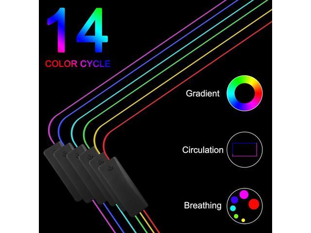Bailink Gaming Mouse Pad RGB Mouse Pad with 4 Port USB Ports and 14 Lighting Modes Large Non-Slip Rubber Base Waterproof Mouse Pad for Games,...