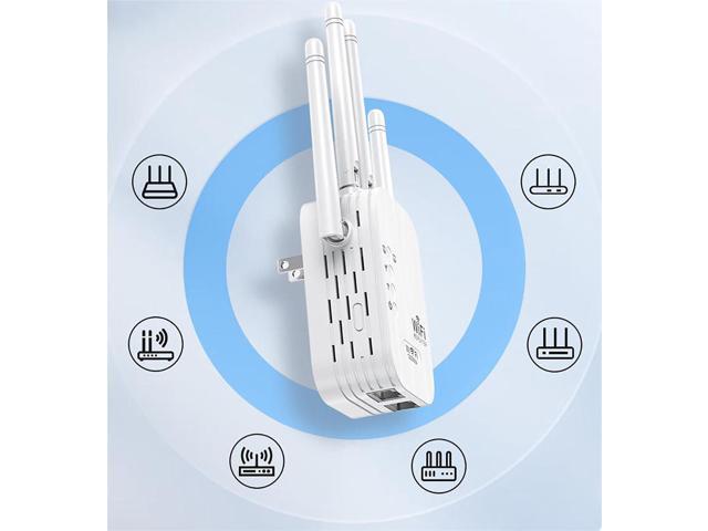 WiFi Extender, WiFi Booster and Signal Amplifier up to 8470Sq. ft, 1200Mbps Wirless WiFi Extenders Signal Booster 5GHz & 2.4GHz for Home, Internet...