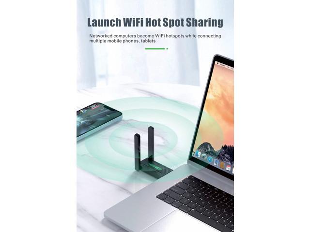 Bailink 2026 Driver Free USB WiFi Adapter, WiFi 5G Antenna, 1300Mbps Dual band 5Dbi Antennas, Support 2.4G & 5G(400Mbps/867Mbps) Network,802.11AC...