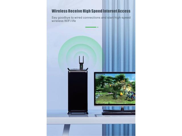 Bailink 2026 Driver Free USB WiFi Adapter, WiFi 5G Antenna, 1300Mbps Dual band 5Dbi Antennas, Support 2.4G & 5G(400Mbps/867Mbps) Network,802.11AC...