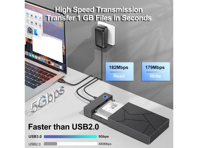 Bailink Hard Drive Enclosure 3.5, External Hard Drive Enclosure 3.5 HDD Docking station, USB 3.0 to 2.5 3.5 Inch SATA SSD HDD up to 8TB Multi Hard...