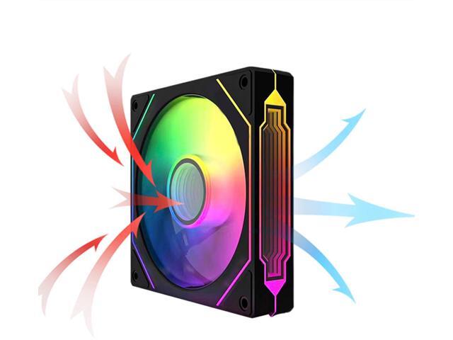 Bailink 120mm ARGB Case Fan, Infinity Mirror RGB Fan 5V 3-PIN Motherboard Light Sync PWM Cooling Fan, Ultra Quiet Long Life PWM Gaming PC Cooling...