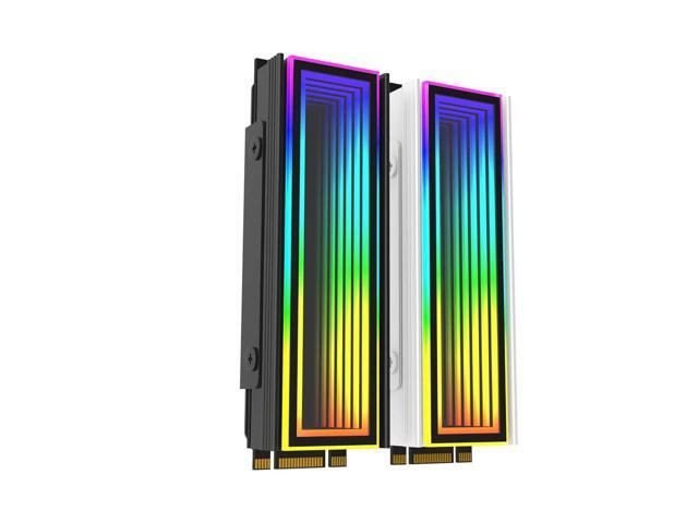 2026 NEW Bailink M.2 2280 ARGB Hard Drive Heatsink Cooling M2.2280 SSD Cooler 5V 3Pin Addressable RGB Sync Multi Mainboard Efficient Heat...