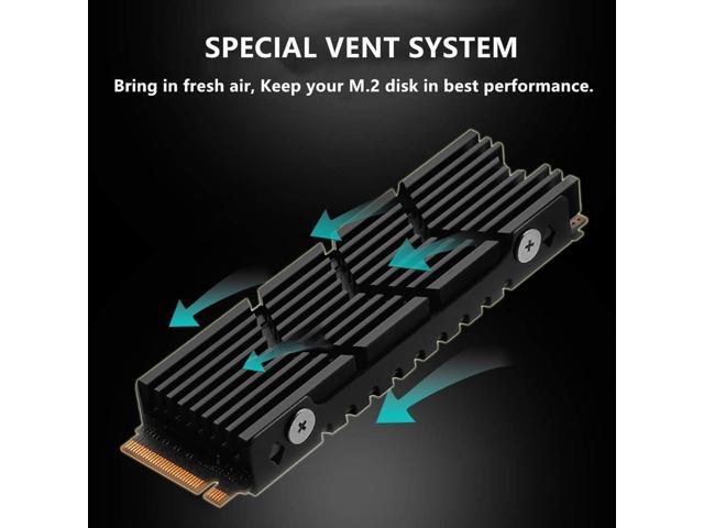 Bailink M.2 Heatsink NVMe SSD PS5 Heat Sink Computer PC PCIE M2 2280 SSD Cooler with Thermal Silicone pad for PC / PS5 for Samsung 990 980 970 EVO...