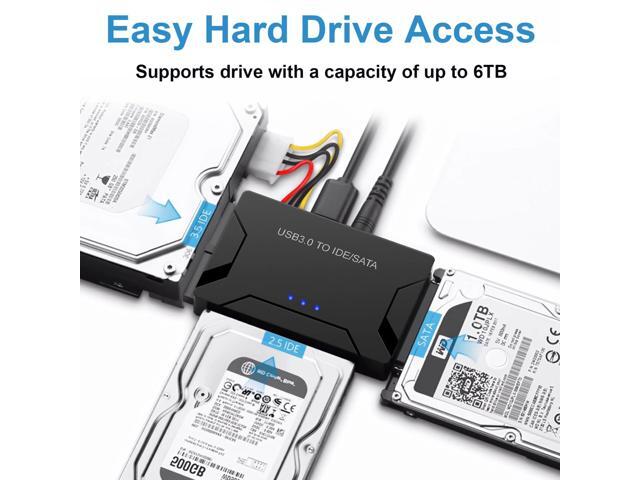 USB 3.0 to SATA/IDE Adapter, Bailink External Hard Drive Reader Ultra Recovery Converter Compatible with 2.5/3.5in HDD/SSD DVD Optical Drive