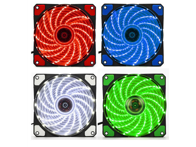3 Pack 120mm PC Case Cooling Fan, Bailink 120mm Blue LED Ultra Silent Case Fan,Computer LED Cooler High Airflow Fans with 15 LEDs & Anti-Vibration...