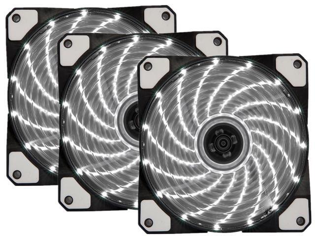 3 Pack 120mm PC Case Cooling Fan, Bailink 120mm Blue LED Ultra Silent Case Fan,Computer LED Cooler High Airflow Fans with 15 LEDs & Anti-Vibration.