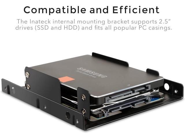 Bailink SSD Metal Mounting Bracket Kit, 2.5 to 3.5 Hard Drive Adapter, Compatible with Any 2.5 to 3.5 Drive Bay, with SATA Data Transfer Cable and...