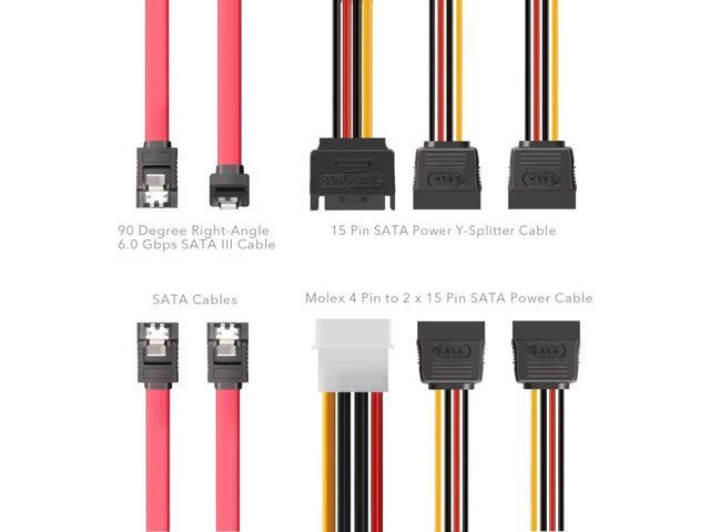 Bailink SSD Metal Mounting Bracket Kit, 2.5 to 3.5 Hard Drive Adapter, Compatible with Any 2.5 to 3.5 Drive Bay, with SATA Data Transfer Cable and...