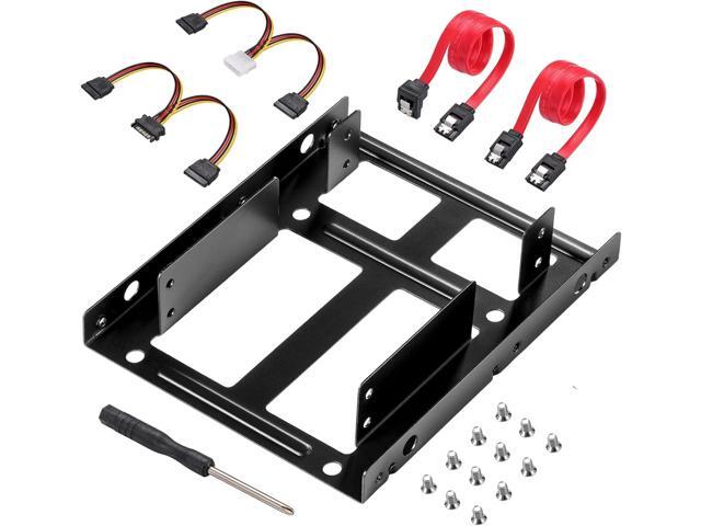 Bailink SSD Metal Mounting Bracket Kit, 2.5 to 3.5 Hard Drive Adapter, Compatible with Any 2.5 to 3.5 Drive Bay, with SATA Data Transfer Cable and...