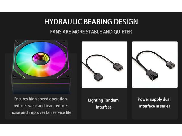 Bailink 120mm ARGB Case Fan, Infinity Mirror RGB Fan 5V 3-PIN Motherboard Light Sync PWM Cooling Fan, Ultra Quiet Long Life PWM Gaming PC Cooling...