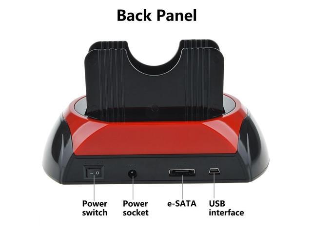 Hard Drive Docking Station For SATA and IDE, USB to 2.5/3.5 Inch SATA IDE Dual bay External Enclosure, All in 1 Card Reader XD/TF/MS/CF/ SD card,...