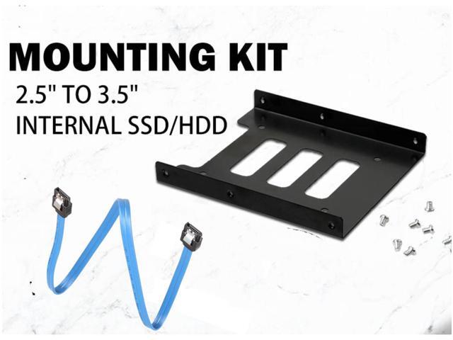 SSD Mounting Bracket 2.5' to 3.5' Internal SSD/HDD Mounting with 1 PCS 15.7inch SATA III Cable,SSD Bracket SSD Tray Adapter 2.5' to 3.5' HDD SSD...