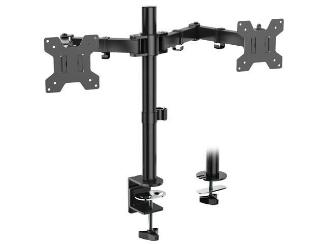High Performance Heavy Duty Dual Monitor Desk Mount, Fully Adjustable Steel Monitor Stand for 2 Monitors Up to 27 inch, Dual Monitor Mount Max...