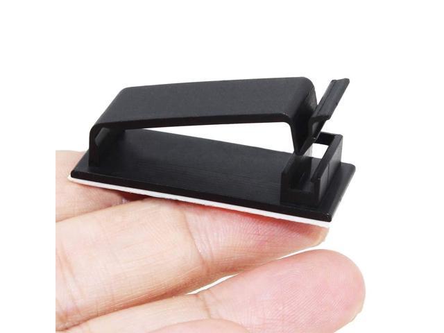 Bailink 50Pcs Self Adhesive Cable Management Clips, Cable Organizers Wire Clips Cord Holder for TV PC Ethernet Cable Under Desk Home Office -...