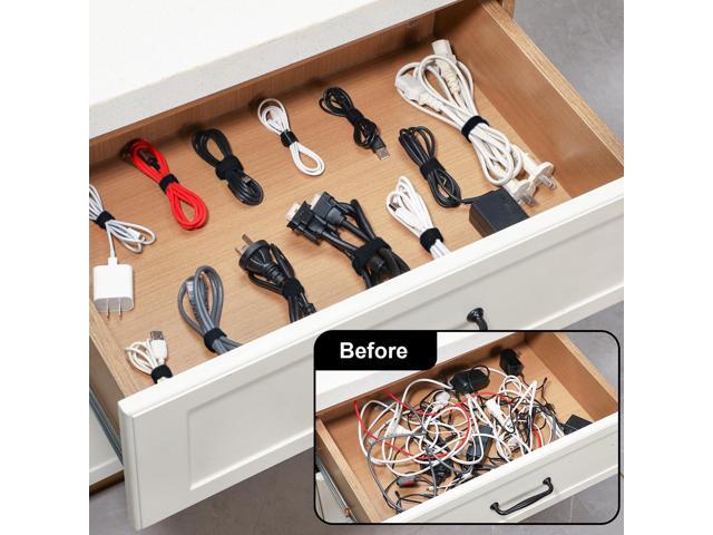 120PCS Reusable Cable Ties, 5+6+8+10 inch Cable Ties for Cable Management, Adjustable Fastening Cable Ties Nylon Cable Ties, Multi-Purpose Reusable...