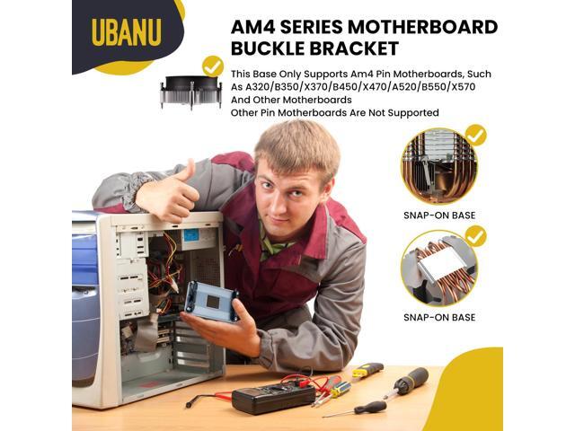 2026 Updated AM4 Backplane Back Durable CPU Heatsink Bracket Motherboard CPU Fan Cooling Mounting Sheet Plate for AM4 AMD Socket Metal Back Plate...