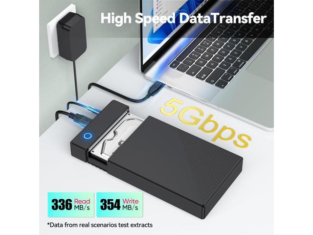 Bailink 3.5 Hard Drive Enclosure, USB 3.0 Internal/External Hard Drive Case Lay-Flat Dock Station for 3.5/2.5 inch SATA HDD Up to 20TB Data...