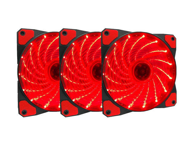 3 Pack 120mm PC Case Cooling Fan, Bailink 120mm Blue LED Ultra Silent Case Fan,Computer LED Cooler High Airflow Fans with 15 LEDs & Anti-Vibration...