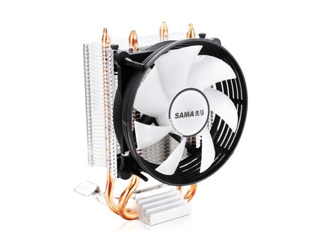 SAMA SC200 Black 2 Heat Pipes CPU Air Cooler Radiator CPU Cooling Silent 120 mm Fan for AMD/Intel Compatible, PWM 12cm ARGB Fan, LGA 1700 Compatible