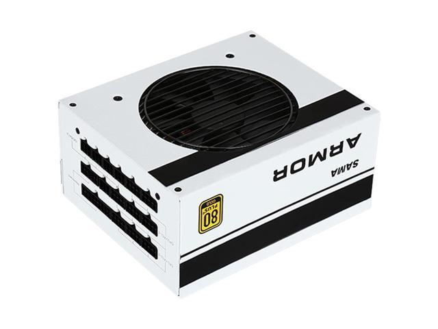SAMA 1000W White Full Voltage ATX Active PFC FDB Fan 80 PLUS GOLD Fully Modular PC Power Supply, ECO Fanless & Silent Mode