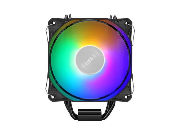 SAMA SC510 Black CPU Air Cooler with 4 Copper Heat Pipes Direct Contact Technology for AMD/Intel Universal Socket, PWM 12cm ARGB FanAnti-Vibration.